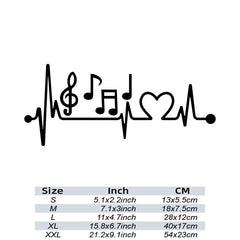 Heartbeat Music Car Stickers for Car Styling Decoration