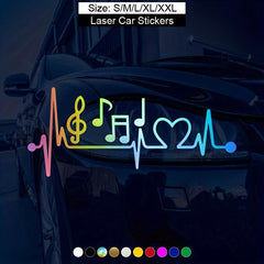 Heartbeat Music Car Stickers for Car Styling Decoration