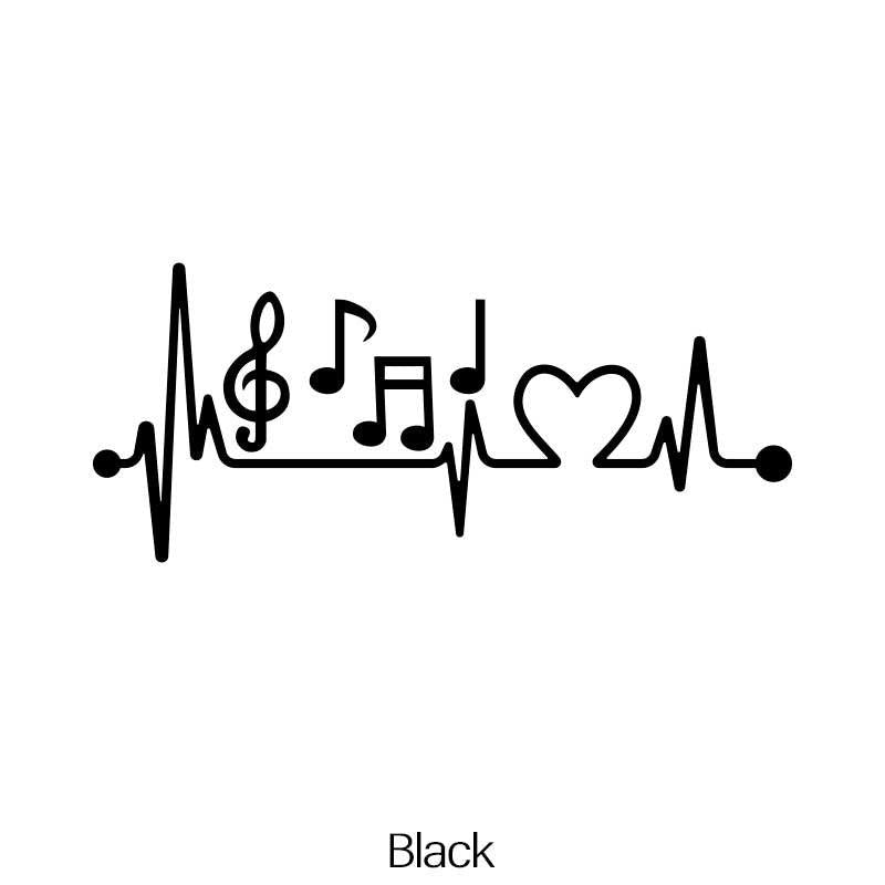 Heartbeat Music Car Stickers for Car Styling Decoration