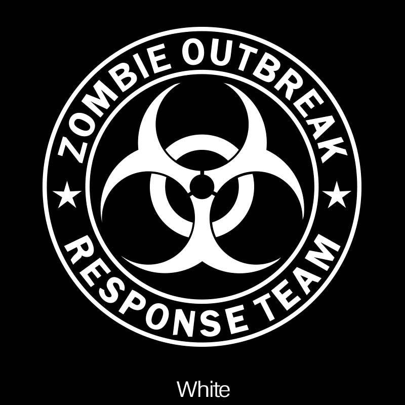 Reflective Zombie Outbreak Funny Car Window Decal