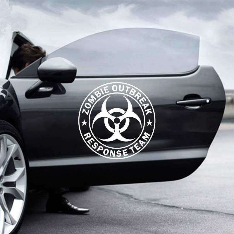 Reflective Zombie Outbreak Funny Car Window Decal
