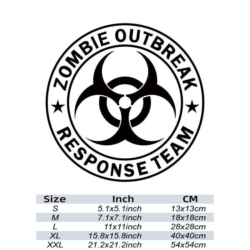 Reflective Zombie Outbreak Funny Car Window Decal