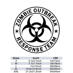 Reflective Zombie Outbreak Funny Car Window Decal