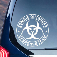 Reflective Zombie Outbreak Funny Car Window Decal