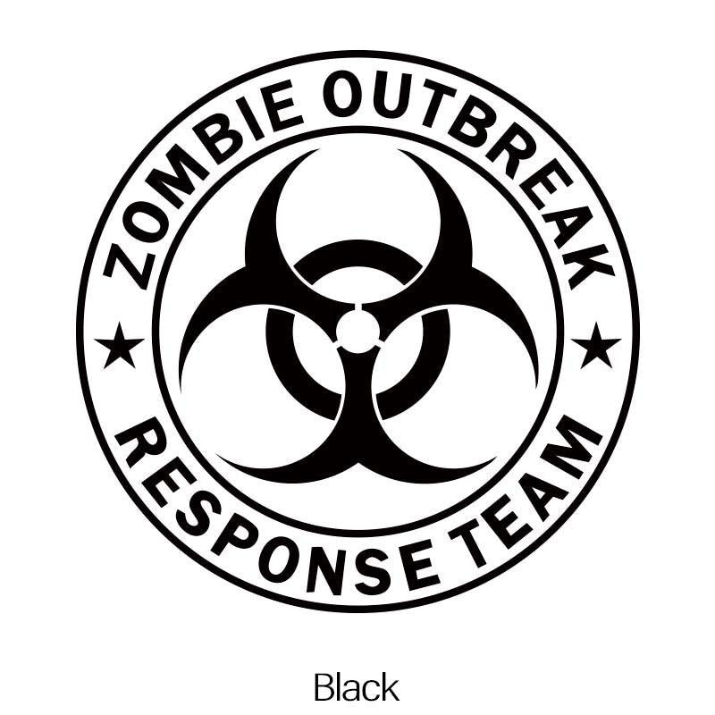 Reflective Zombie Outbreak Funny Car Window Decal