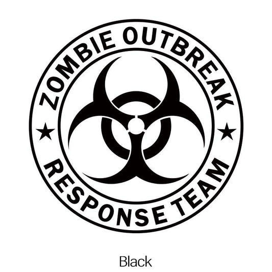 Reflective Zombie Outbreak Funny Car Window Decal