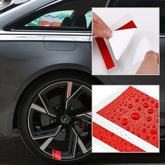 12pcs Car Wheel Hub Reflective Stripes Decal Sport Style