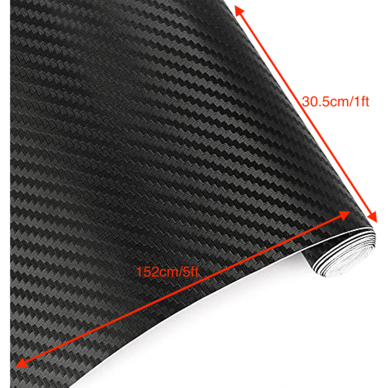 3D Carbon Fiber Film Roll DIY Decals 30X152CM