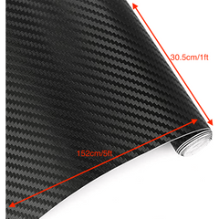 3D Carbon Fiber Film Roll DIY Decals 30X152CM