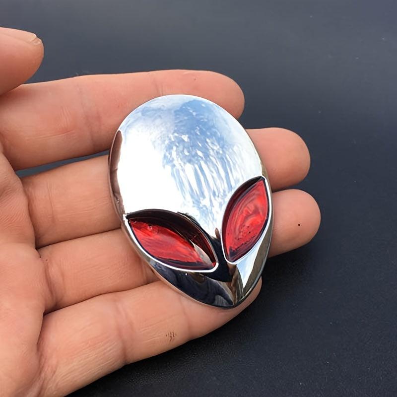 3D Alien Head Metal Car Emblem - Unique Style Upgrade