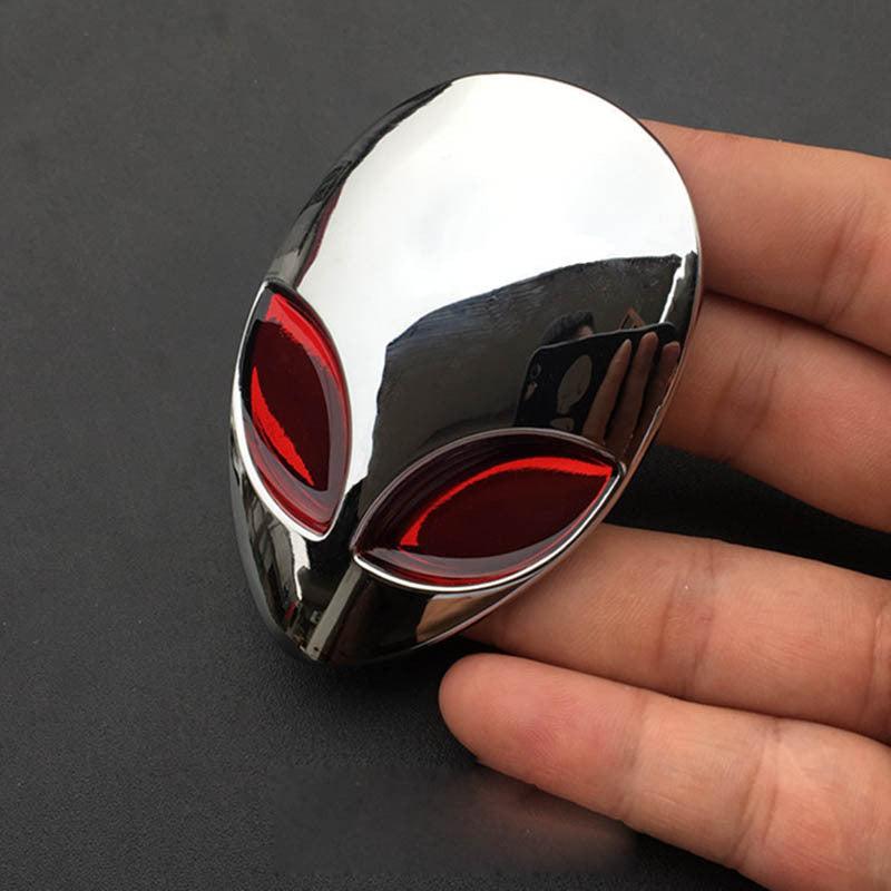 3D Alien Head Metal Car Emblem - Unique Style Upgrade
