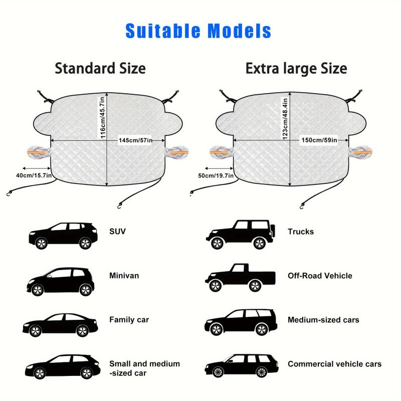 Windshield Magnetic Snow Cover Protective Outdoor Frost Sun Protection