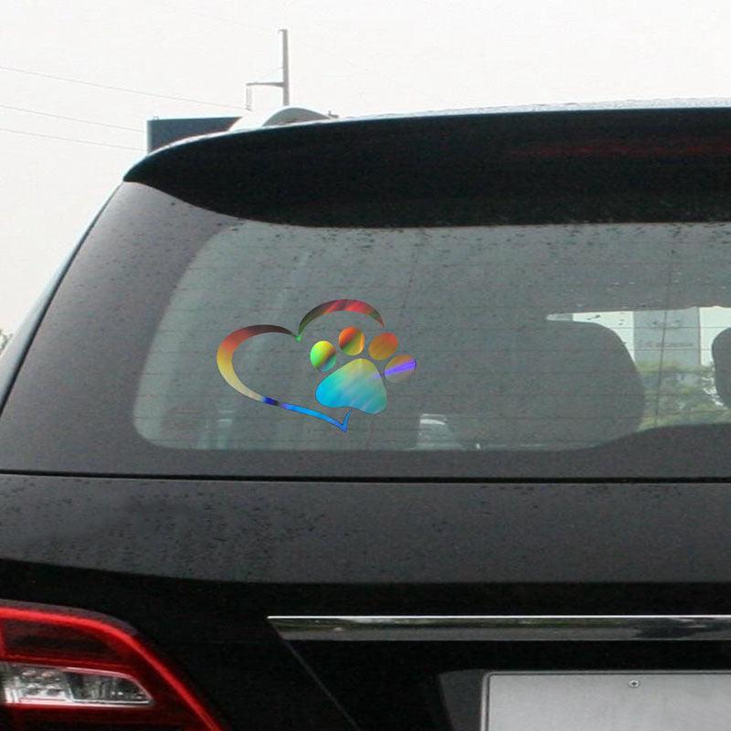 Heart Paw Car Decal Sticker
