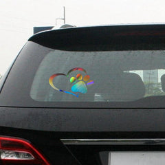 Heart Paw Car Decal Sticker