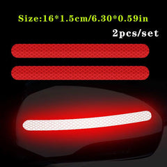 Motorcycle Anti-Collision Strip Tape Set with Mirror Stickers