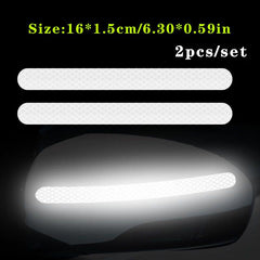 Motorcycle Anti-Collision Strip Tape Set with Mirror Stickers