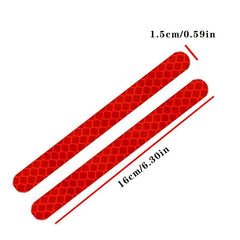 Motorcycle Anti-Collision Strip Tape Set with Mirror Stickers