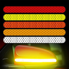 Motorcycle Anti-Collision Strip Tape Set with Mirror Stickers