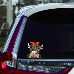 Highland Cow Car Stickers DIY Decal For Motorcycle Laptop & More