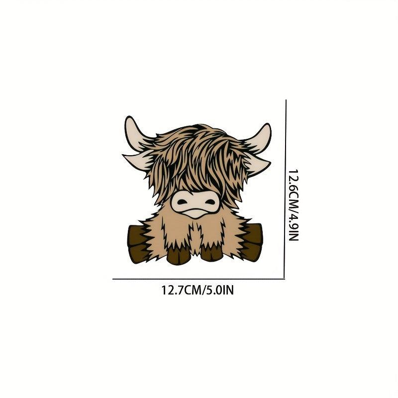 Highland Cow Car Stickers DIY Decal For Motorcycle Laptop & More