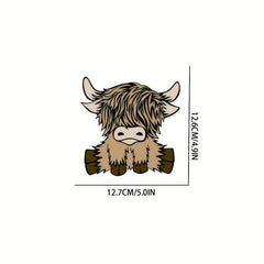 Highland Cow Car Stickers DIY Decal For Motorcycle Laptop & More