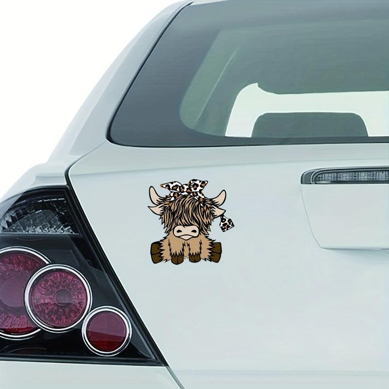 Highland Cow Car Stickers DIY Decal For Motorcycle Laptop & More