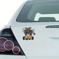 Highland Cow Car Stickers DIY Decal For Motorcycle Laptop & More