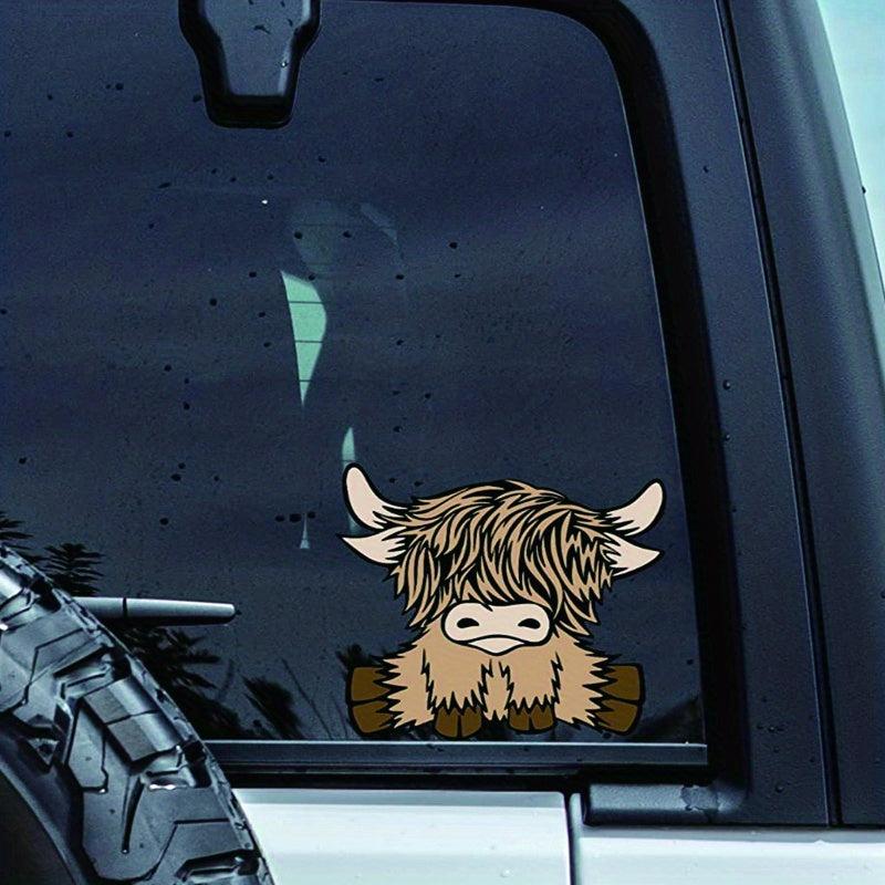Highland Cow Car Stickers DIY Decal For Motorcycle Laptop & More