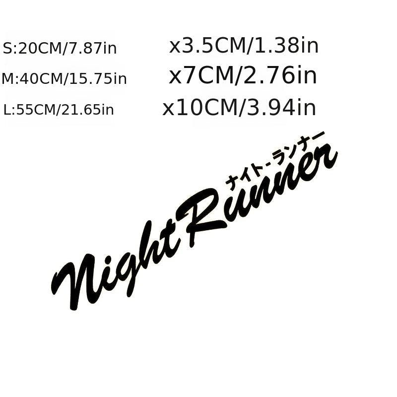 Night Runner HellaFlush Style Racing Windshield Decal Reflective Sticker
