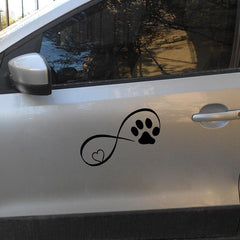 Cat Paw Love 3D Car Window Sticker Funny Creative Styling