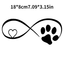 Cat Paw Love 3D Car Window Sticker Funny Creative Styling