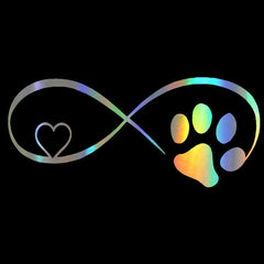 Cat Paw Love 3D Car Window Sticker Funny Creative Styling