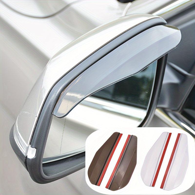 2pcs Car Rearview Mirror Rain Eyebrows Universal PVC Rain Shield Sunshade