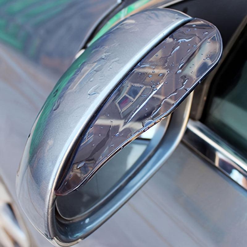 2pcs Car Rearview Mirror Rain Eyebrows Universal PVC Rain Shield Sunshade