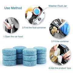 Car Windscreen Cleaner Effervescent Tablet Auto Wiper Glass Solid Cleaning
