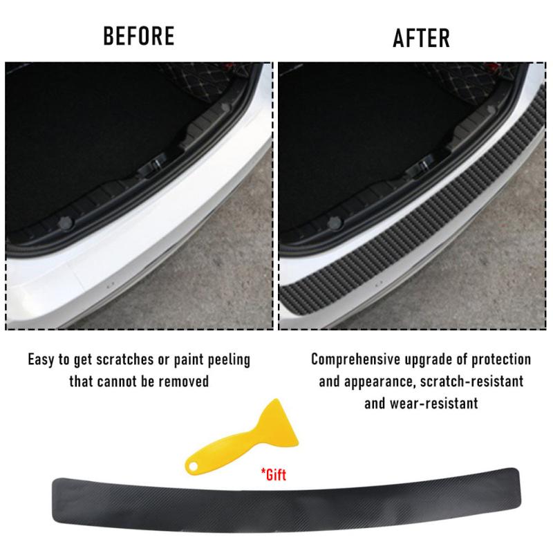 Car Trunk Guard Plate Sticker Carbon Fiber Film