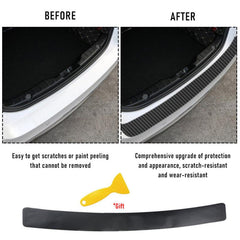 Car Trunk Guard Plate Sticker Carbon Fiber Film