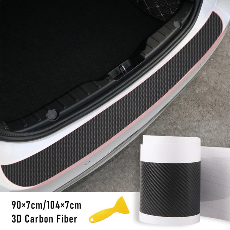 Car Trunk Guard Plate Sticker Carbon Fiber Film