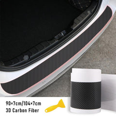 Car Trunk Guard Plate Sticker Carbon Fiber Film