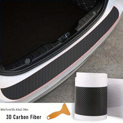 Car Trunk Guard Plate Sticker Carbon Fiber Film
