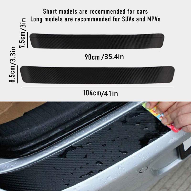 Car Trunk Guard Plate Sticker Carbon Fiber Film