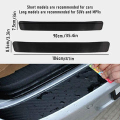 Car Trunk Guard Plate Sticker Carbon Fiber Film