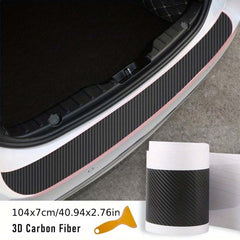 Car Trunk Guard Plate Sticker Carbon Fiber Film