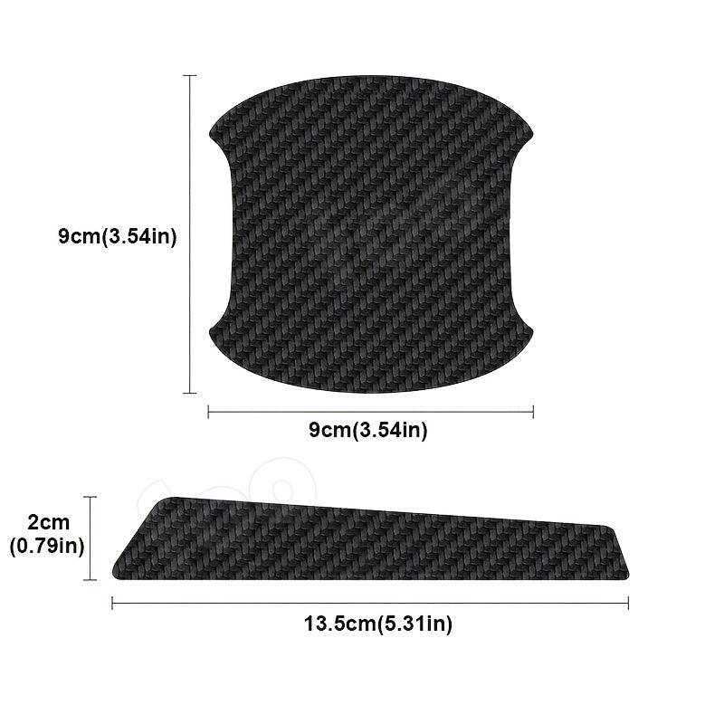 Car Door Bowl Stickers Carbon Fiber Pattern Handle Stickers