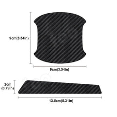 Car Door Bowl Stickers Carbon Fiber Pattern Handle Stickers