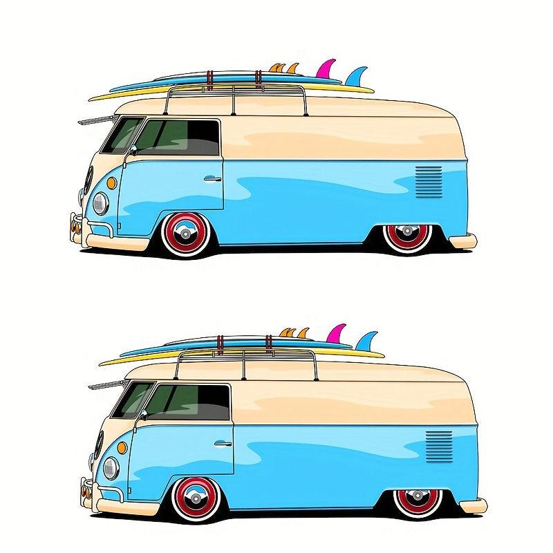 Surf Van Vinyl Car Stickers Graffiti Windshield Bumper Decal