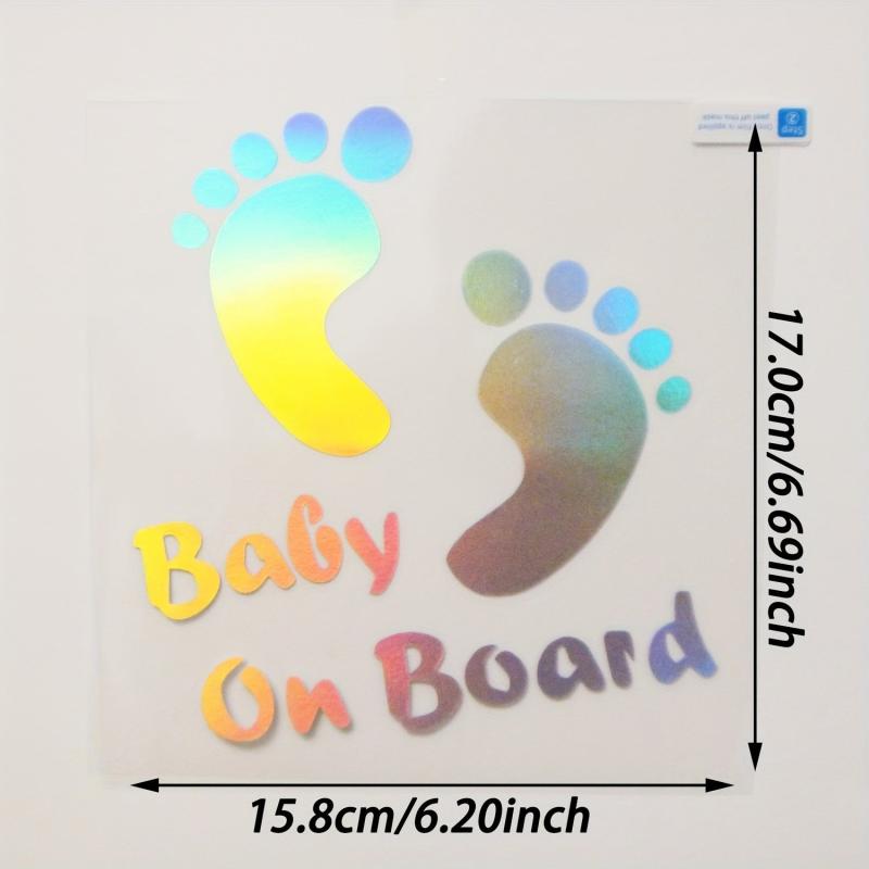 Baby Footprints On Board Reminder Car Sticker