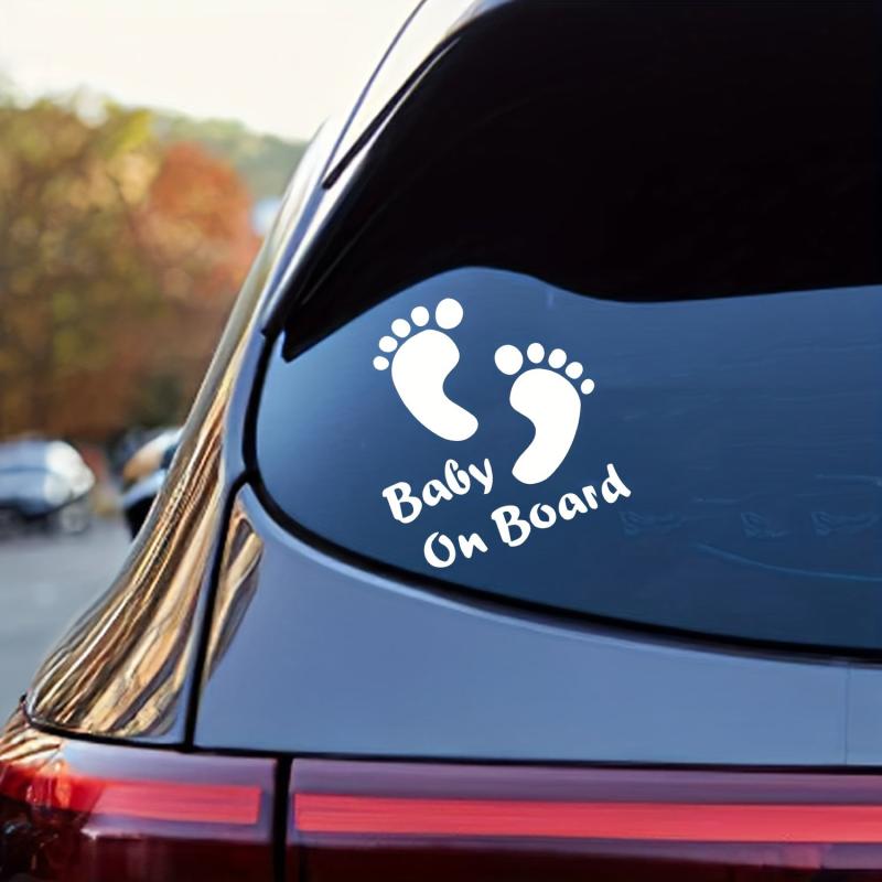 Baby Footprints On Board Reminder Car Sticker