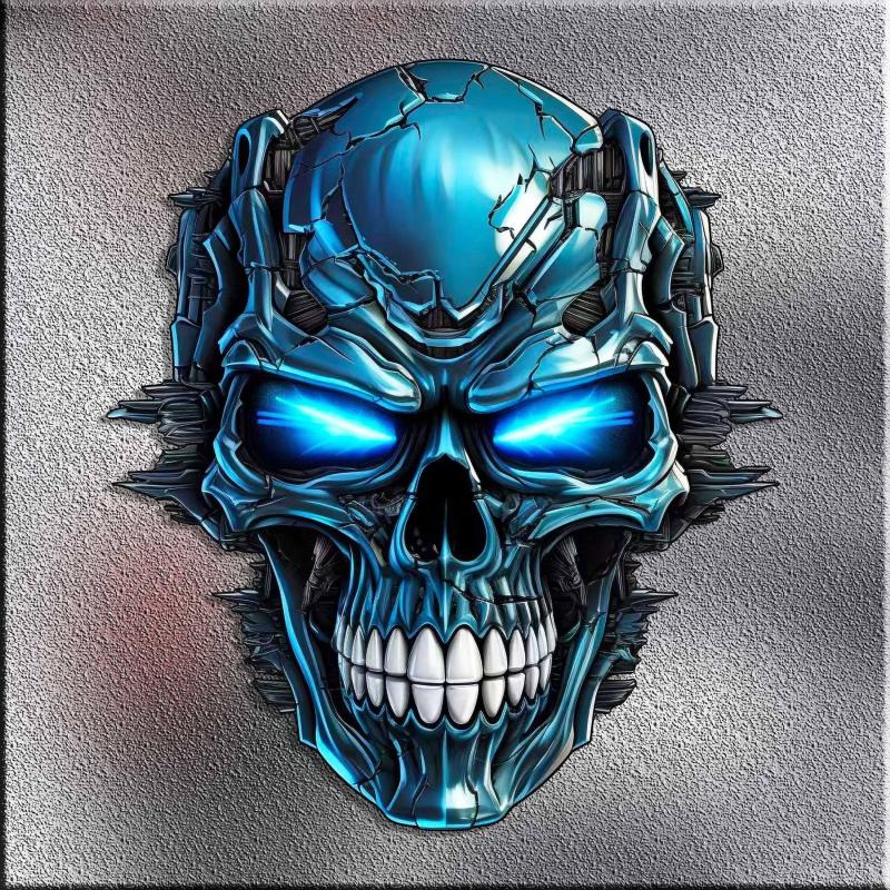 Heavy Metal Skull Sticker Car Decal Waterproof Computer Sticker