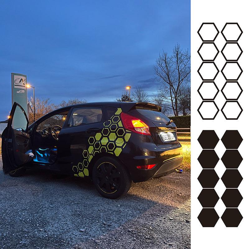 10pcs Honeycomb JDM Car Sticker Windshield Banner Night Run Vinyl Decals